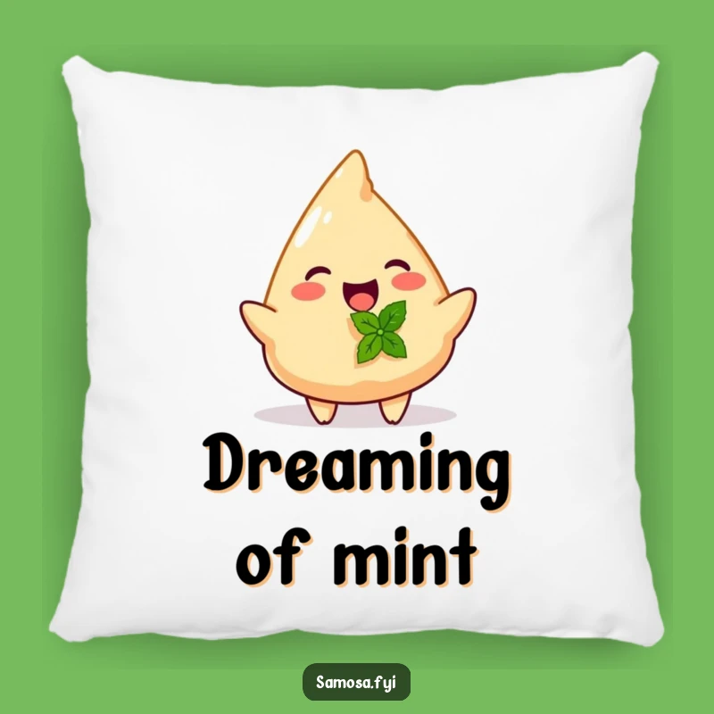 Funny Samosa Mint Gift Pillow - Soft Comfort and Joy, Perfect Funny Gift