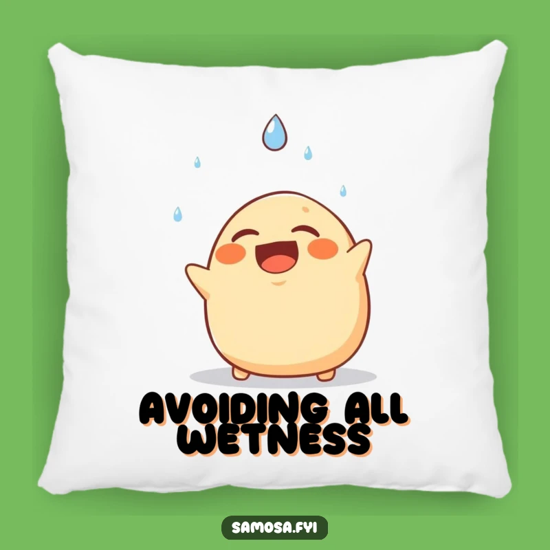 Funny Samosa Pillow: Comical Raindrop Dodge Accent, Perfect Humorous Gift