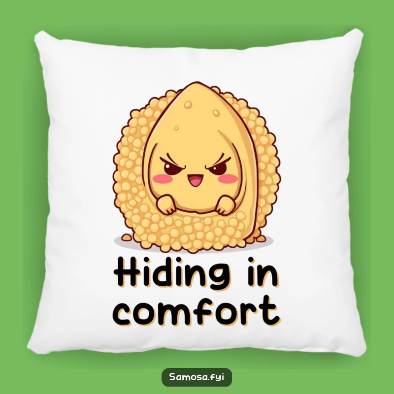 Funny Samosa Hide Pillow - Comfy Mischievous Character Cushion