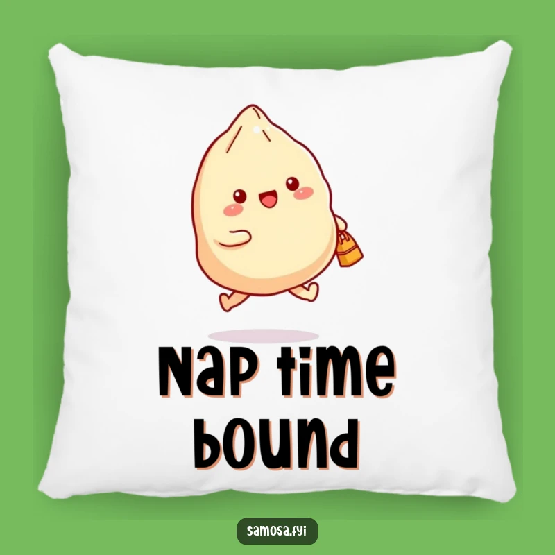 Funny Samosa Pillow: Cozy Joyful Skipping Design, Perfect Humorous Gift