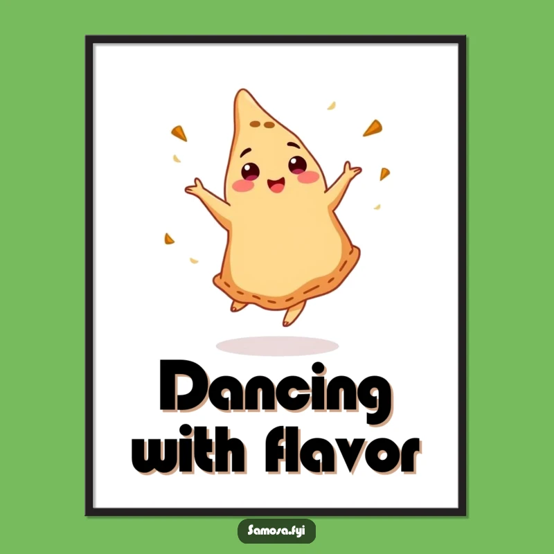 Funny Dancing Samosa Digital Art - Instant Hilarious Decor for Foodies