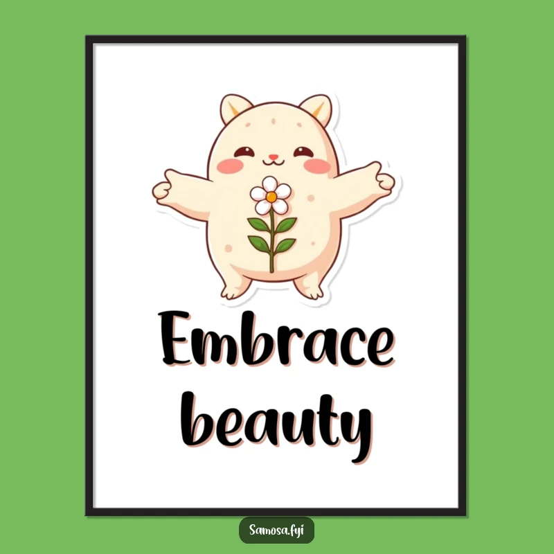 Funny Embracing Samosa Digital Art - Instant Peaceful Decor for Walls
