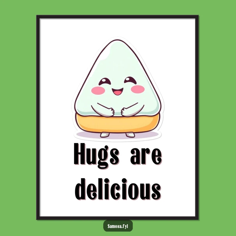 Funny Hugging Pastry Digital Art: Printable Dessert Art for Walls