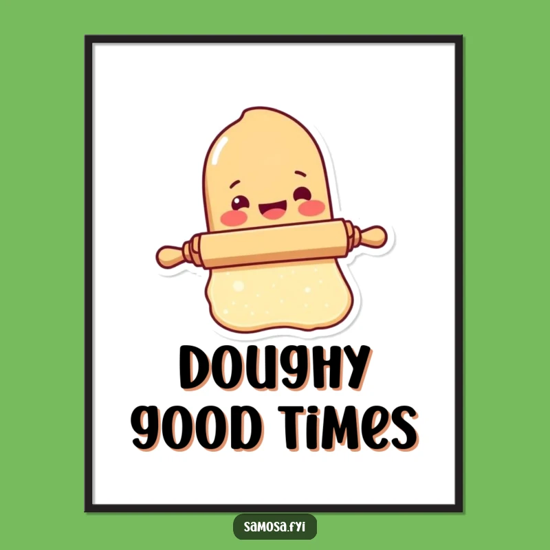 Funny Rolling Pin Digital Art - Instant Baking Joy, Perfect Funny Gift for Walls!