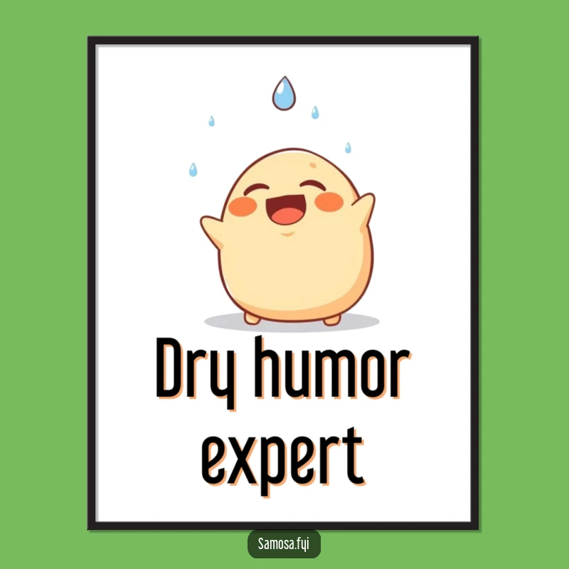 Funny Samosa Digital Art: Hilarious Raindrop Dodge Print, Instant Humorous Gift