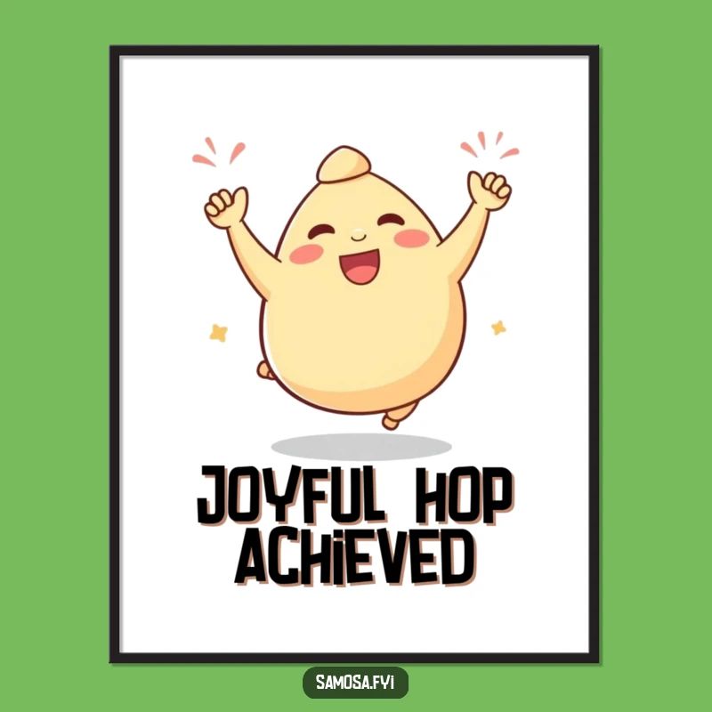 Funny Samosa Art Print: Vibrant and Hilarious Celebration Decor