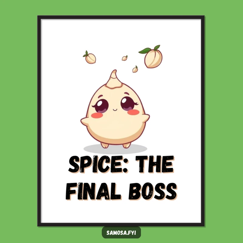 Printable Funny Samosa Cardamom Art - Instant Hilarious Decor