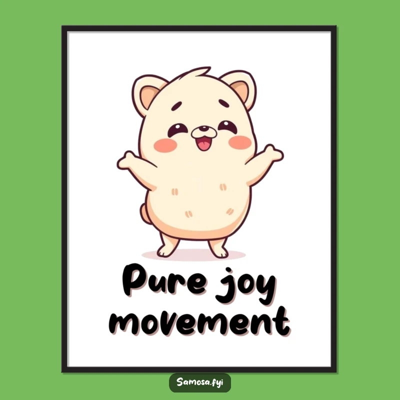 Funny Samosa Dance Digital Print: Instant Joyful Foodie Wall Art