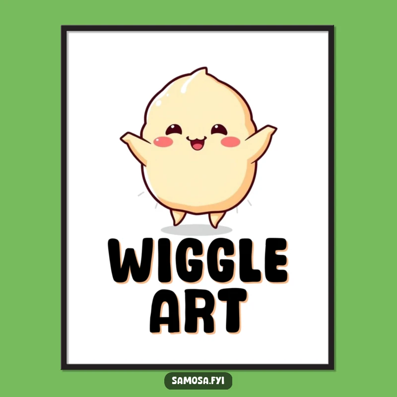 Funny Samosa Happy Dance Digital Art: Instant Joy for Your Walls!