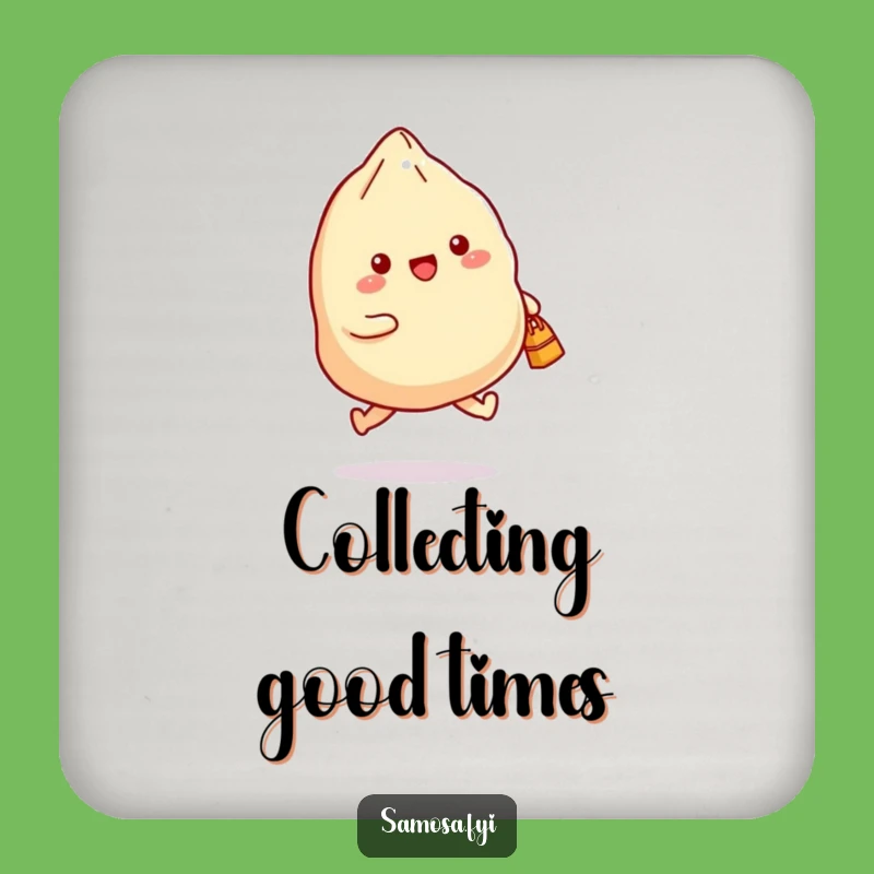 Funny Samosa Coaster: Joyful Skipping Accessory, Perfect Humorous Gift