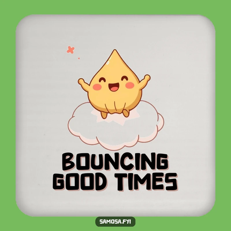 Funny Bouncing Samosa Coaster - Protect Surfaces with Whimsy