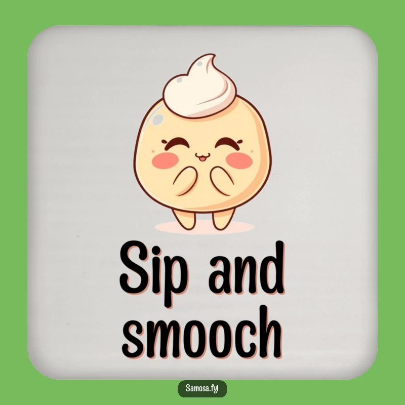 Funny Pastry Puff Kiss Coasters: Protect Surfaces with Sweet Charm, an Adorable Funny Gift!