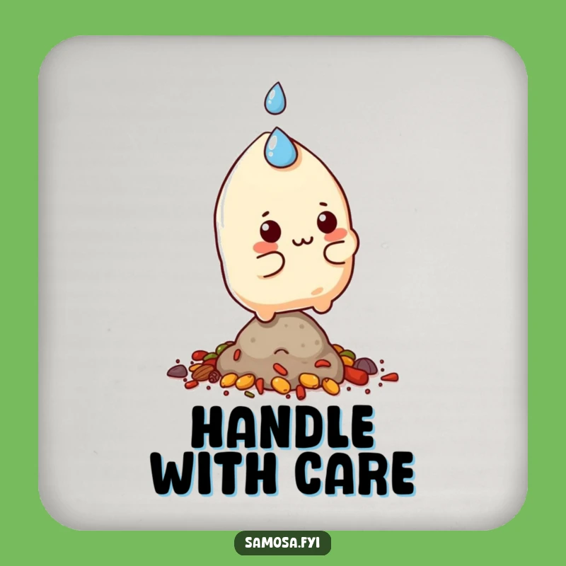 Funny Samosa Coaster Set - Protect Surfaces with Spiced Humor