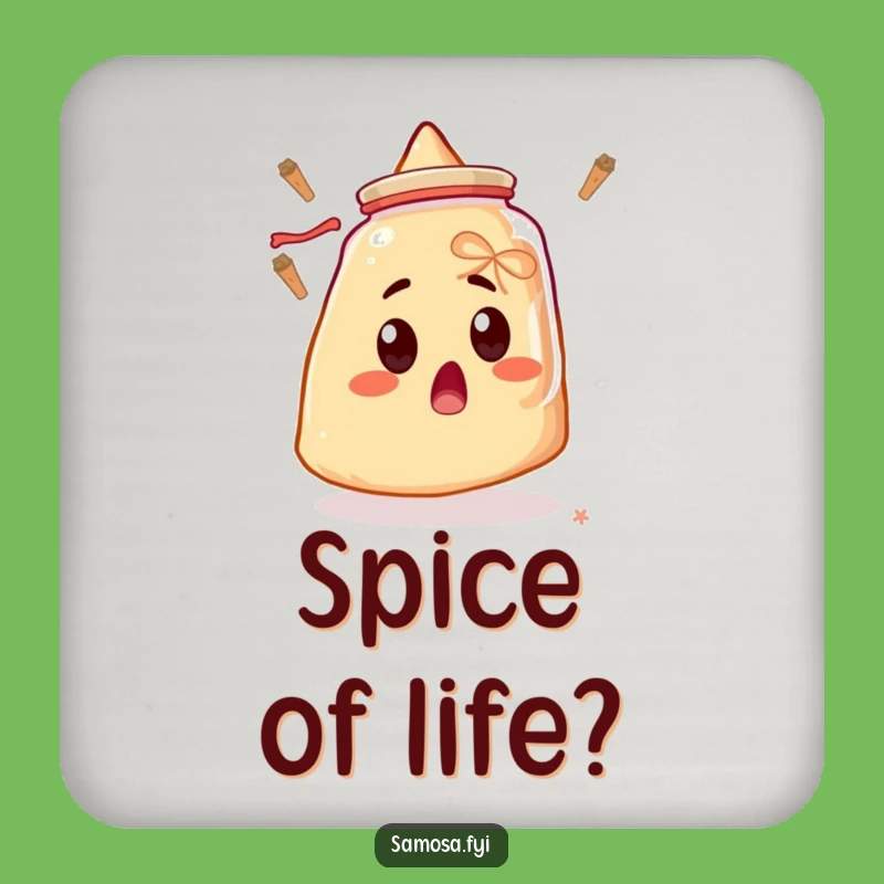 Funny Samosa Coaster - Surprised Snack Protection for Hilarious Gift Sets