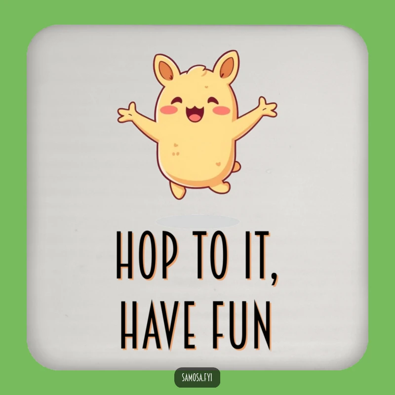 Funny Samosa Hop Drink Coaster - Protect Surfaces with Enthusiasm Gift