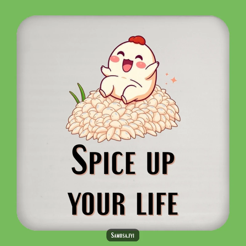 Funny Samosa Rice Slide Coasters - Protect Furniture with Humor