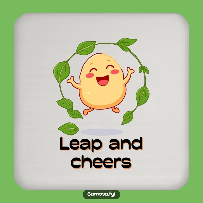 Funny Samosa Jumping Coaster: Protect Surfaces With Fun, Delightful Funny Gift