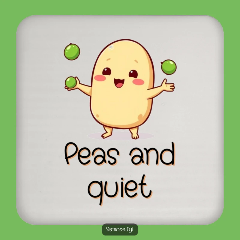 Funny Samosa Juggling Coasters - Pea Toss Drink Protection Funny Gift