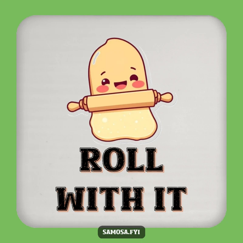 Funny Rolling Pin Drink Coaster - Baking Decor, Perfect Funny Gift for Tables!