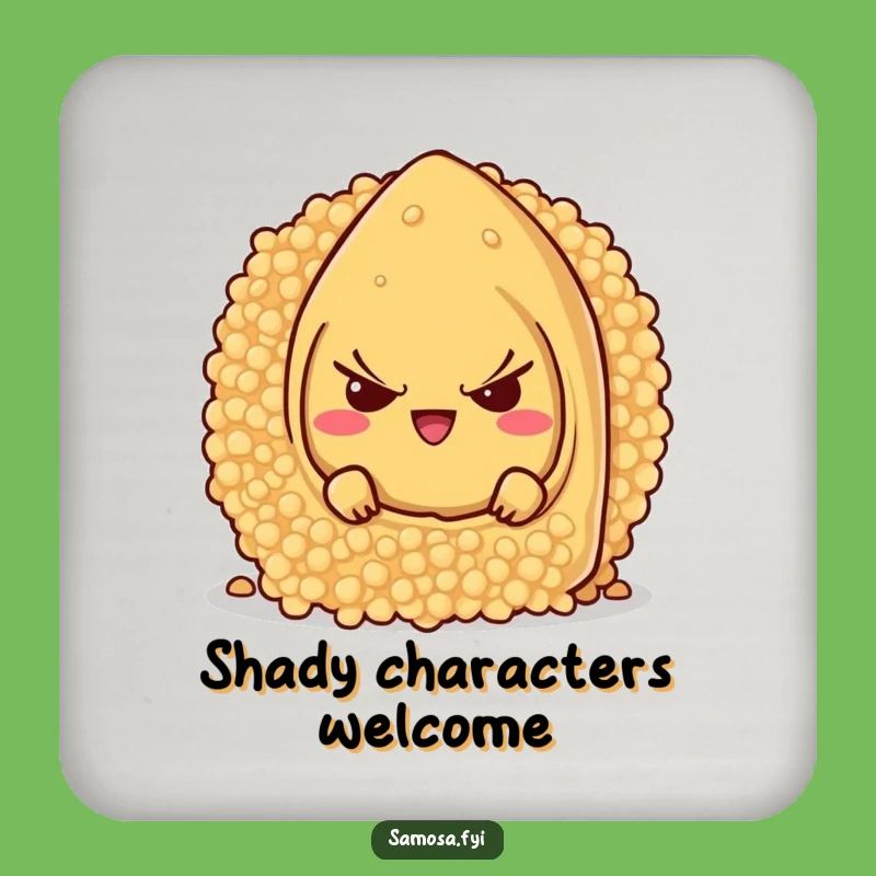 Funny Samosa Coaster Set - Protect Surfaces with Mischievous Humor