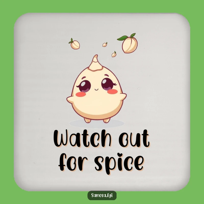 Funny Samosa Cardamom Coasters - Protect Surfaces with Humor