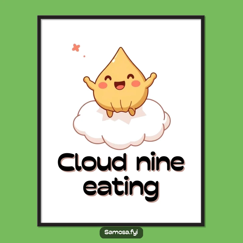 Funny Bouncing Samosa Poster - Dreamy & Hilarious Wall Art