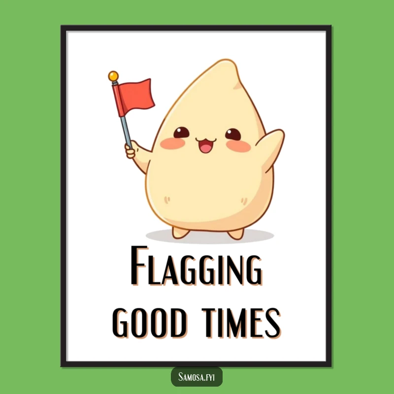 Funny Samosa Flag Poster: Festive Decor and a Hilarious Gift!