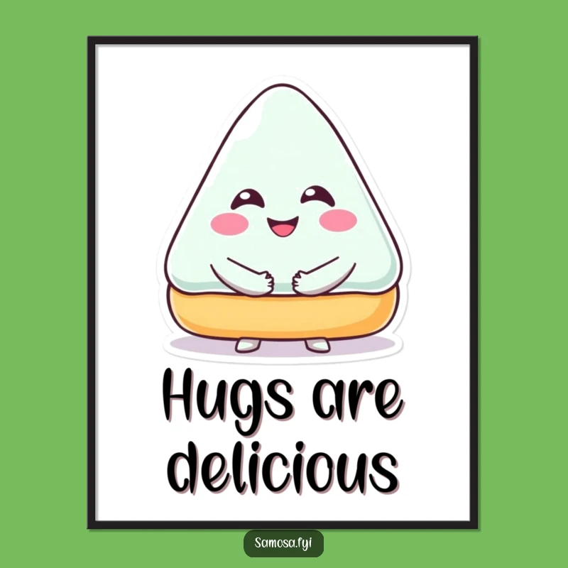 Funny Hugging Pastry Poster: Whimsical Dessert Art for Walls