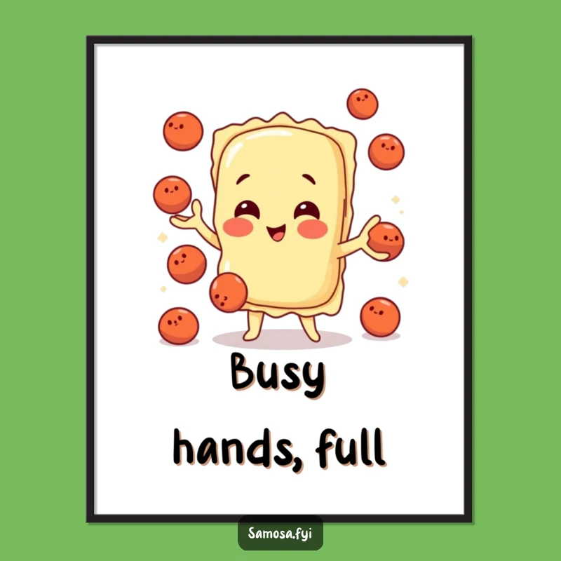 Funny Ravioli Juggler Poster: Italian Kitchen Art for a Laugh and a Fantastic Funny Gift!