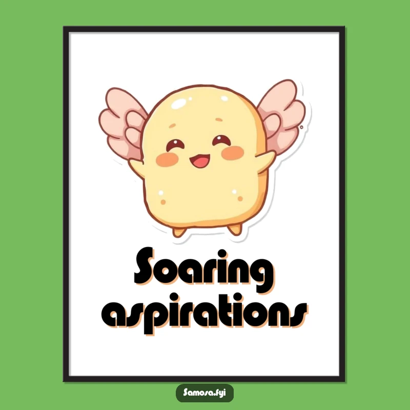 Funny Roti Flying Poster: Cheerful Flight Art, Perfect Wall Decor Gift