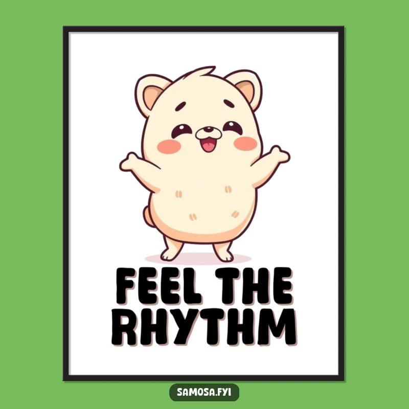 Funny Samosa Dance Poster: Bring Energetic Food Fun to Your Walls