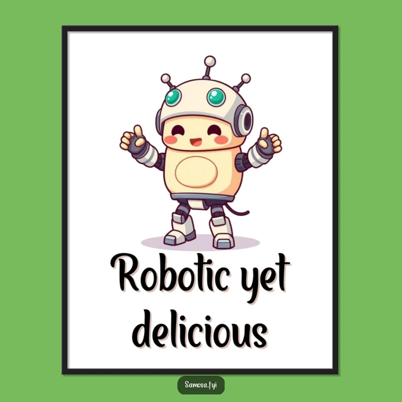 Funny Samosa Robot Dance Poster: A Hilarious Snack Gift for Dancing Food Lovers