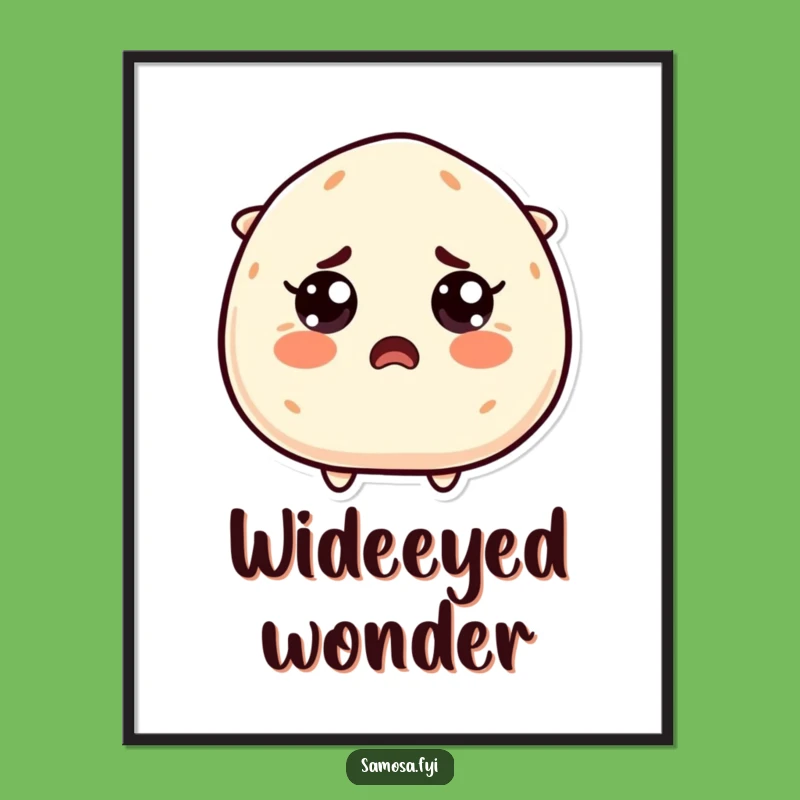 Funny Startled Samosa Poster: Shocking Decor and a Hilarious Gift!