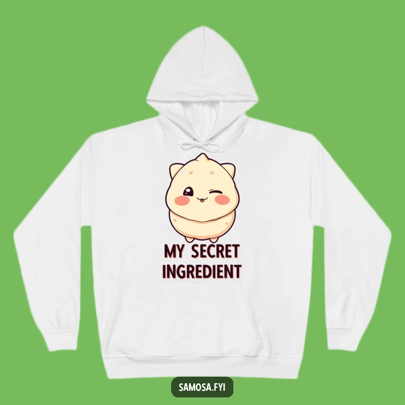 Funny Samosa Hoodie: Cozy Comical Wink Design, Ultimate Humorous Gift