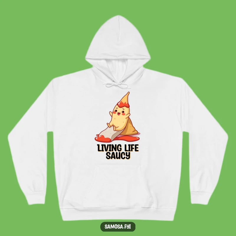 Funny Samosa Ketchup Slide Hoodie - Cozy & Hilarious Adventure Wear