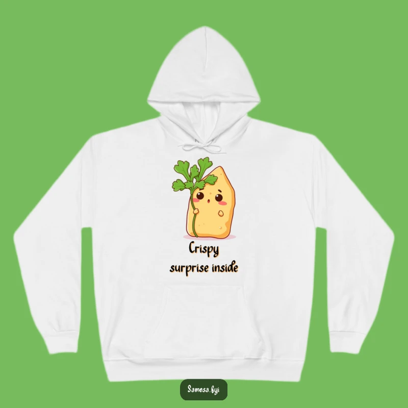 Funny Samosa Surprise Hoodie - Cozy and Humorous Snack Peek for Cold Days