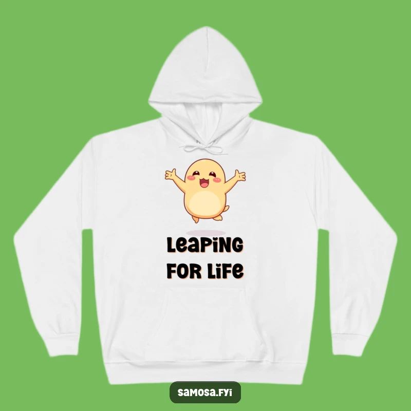 Cozy Funny Happy Samosa Hop Hoodie: Warmth and Laughter, Perfect Comfort Gift