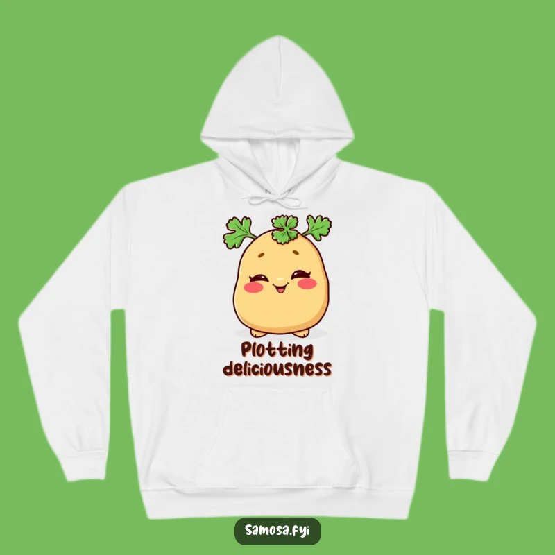 Funny Samosa Parsley Hat Hoodie - Cozy Mischief Wear, Perfect Funny Gift