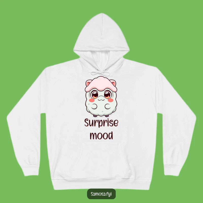 Funny Surprised Samosa Hoodie: Cozy Up in Utter Snack-based Astonishment!