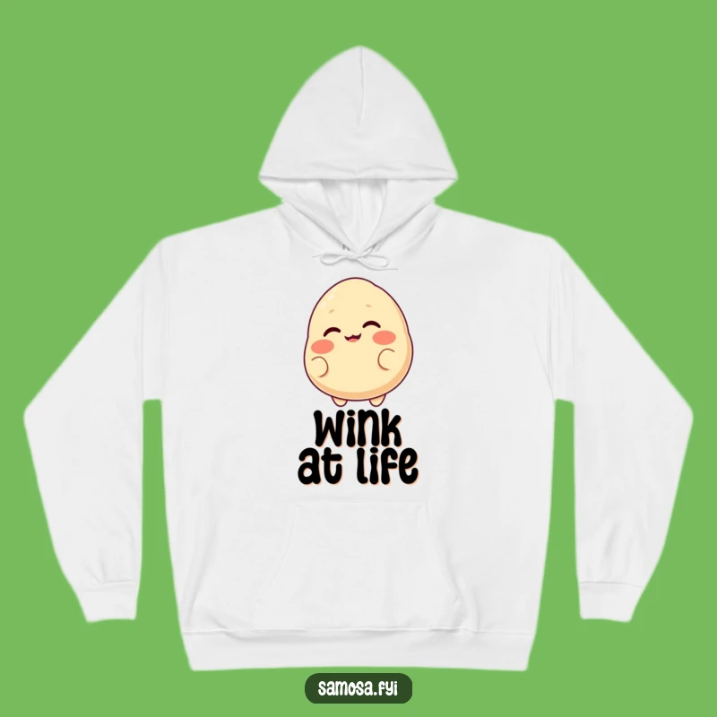 Cozy Funny Samosa Winking Hoodie: Cheeky Comfort, Great Funny Gift