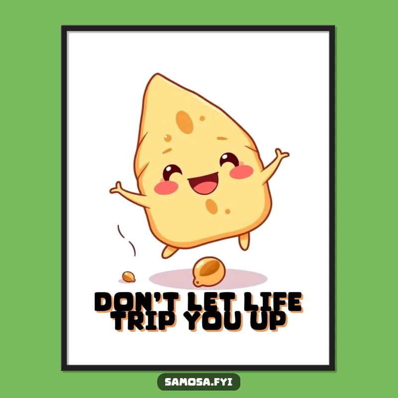 Funny Free Printable Wall Art: Samosa Dodging Chickpea - Hilarious Downloadable Decor