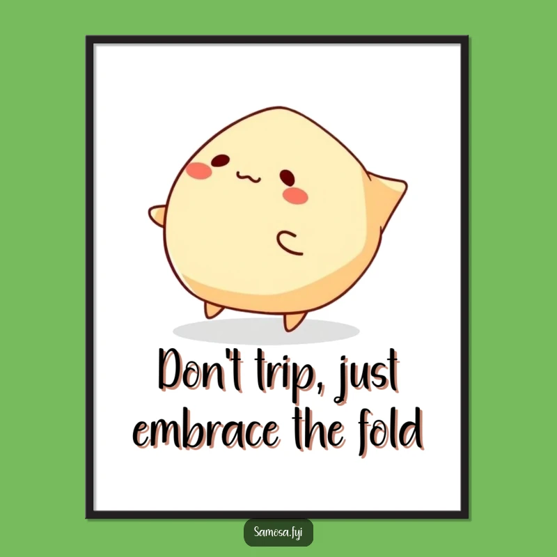 Free Printable Art: Tripping Samosa, Funny Character, Hilarious Downloadable Decor