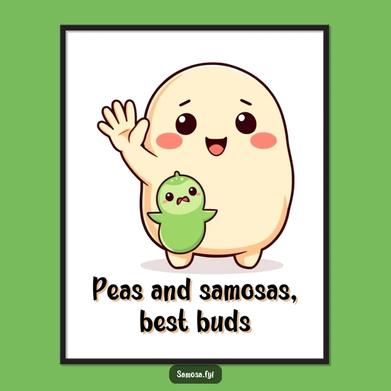Free Printable Samosa & Pea Art: Whimsical Downloadable Decor