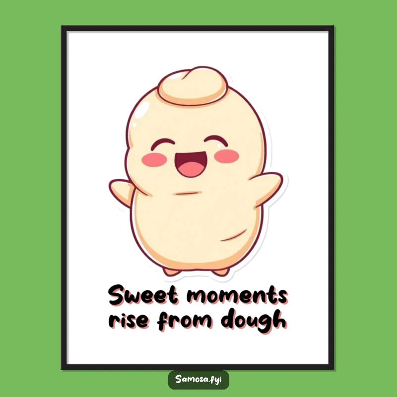 Free Printable Wall Art: Laughing Pastry Dough - Humorous Downloadable Decor