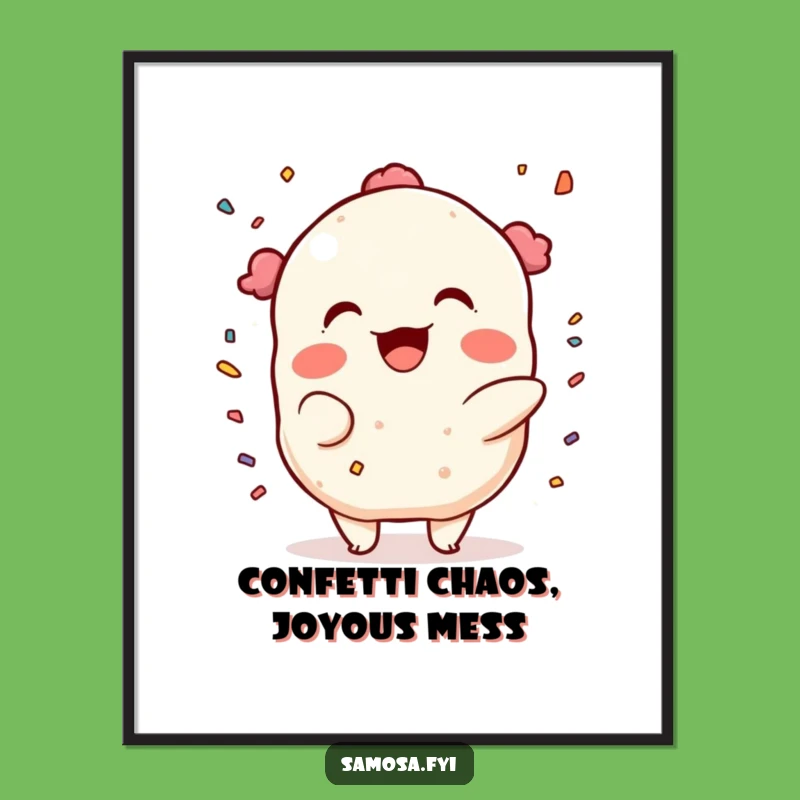 Free Printable Wall Art: Mischievous Samosa Confetti for a Festive and Fun Space