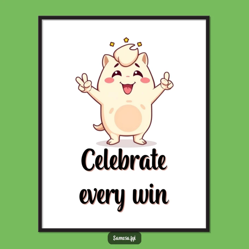 Free Printable Wall Art: Victorious Samosa Funny Downloadable Decor