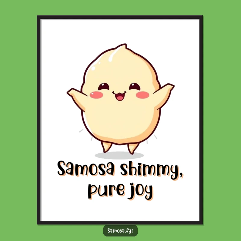 Funny Free Printable Wall Art: Dancing Samosa for a Whimsical Downloadable Home Decor