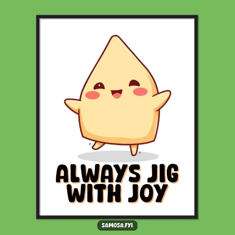 Funny Free Printable Wall Art: Dancing Samosa Jig - Hilarious Downloadable Decor!
