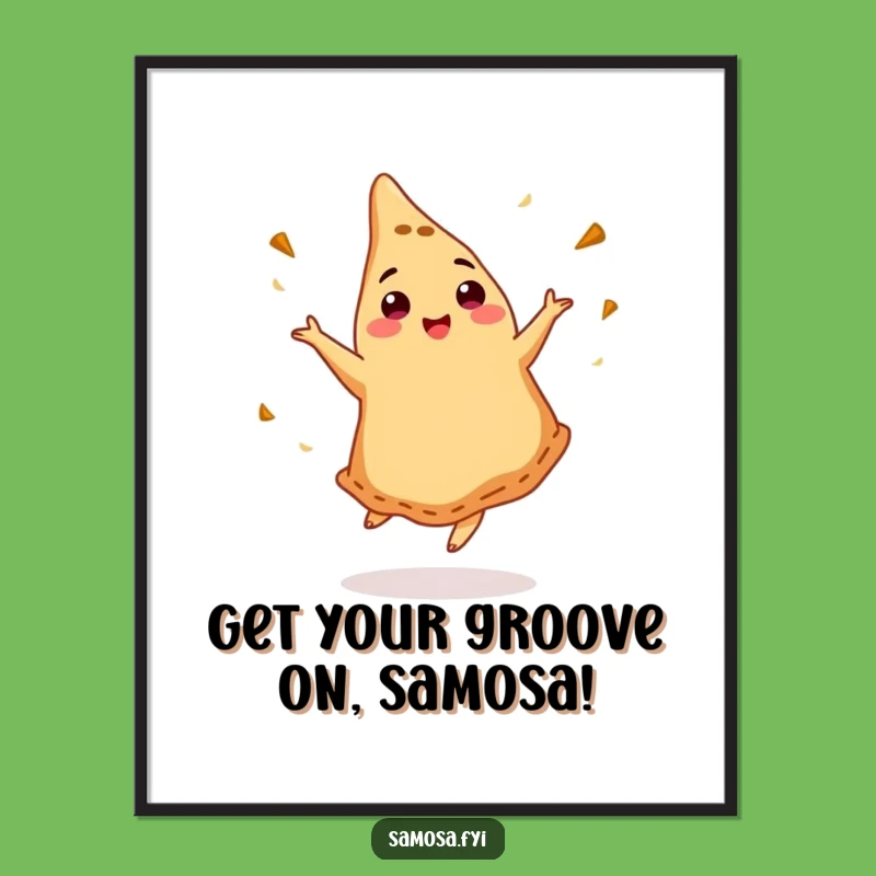 Free Printable Wall Art: Funny Dancing Samosa DJ for a Hilarious Downloadable Decor