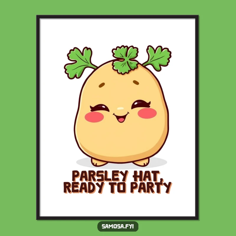 Mischievous Samosa Humorous Art - Free Printable Downloadable Decor!